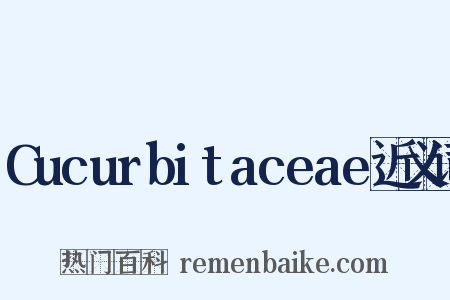 Cucurbitaceae近义词是什么意思的图片